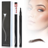 3D Microblading Eyebrow Tattoo Pencil 4 Fork Tip, 2024 New Waterproof Eyebrow Pen, Natural Long-Lasting Fine Stroke Microblading Eyebrow Pencil for Women and Gril (Brown)